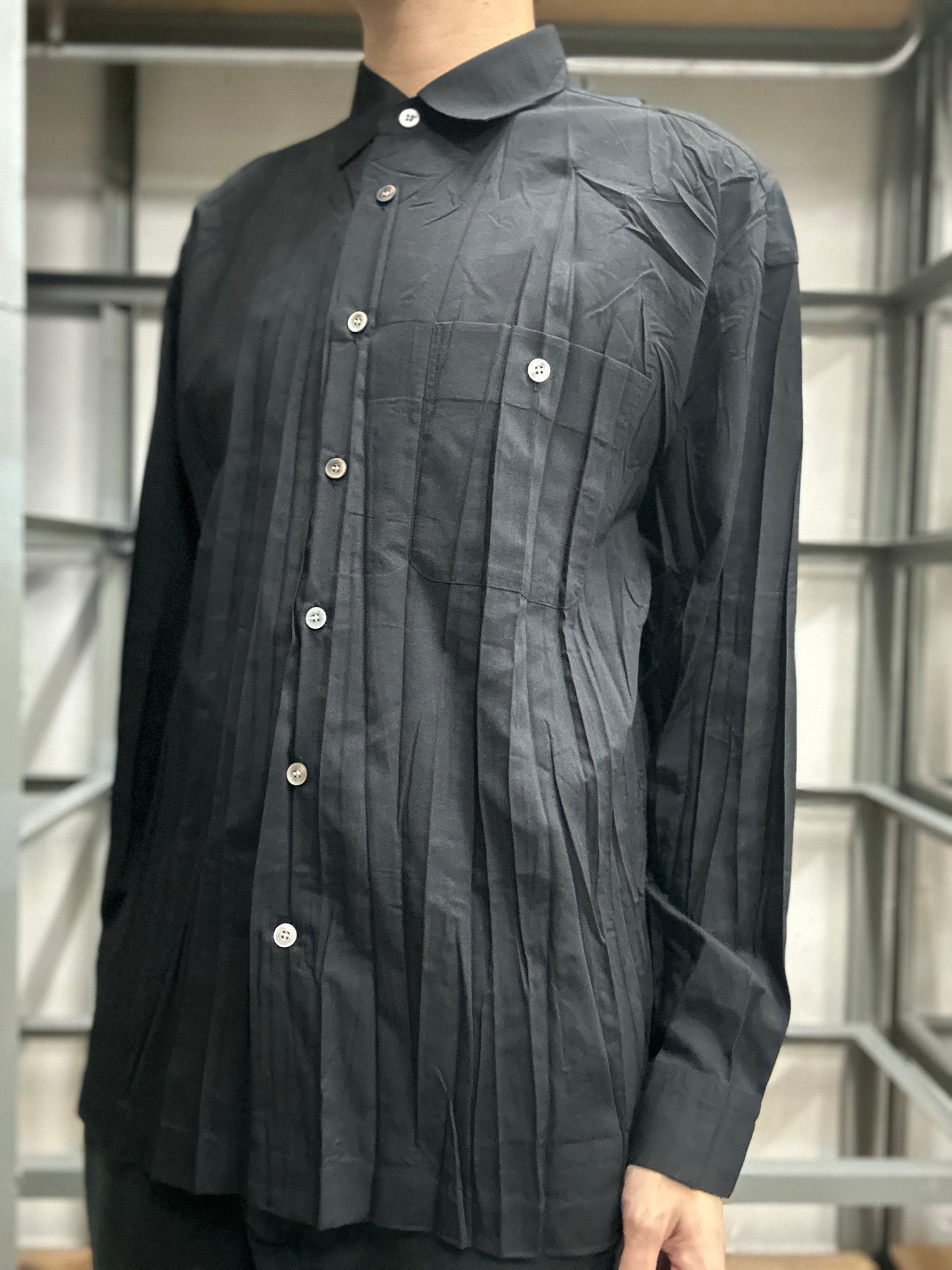 Issey Miyake Men 2000s pleated shirt-Size M