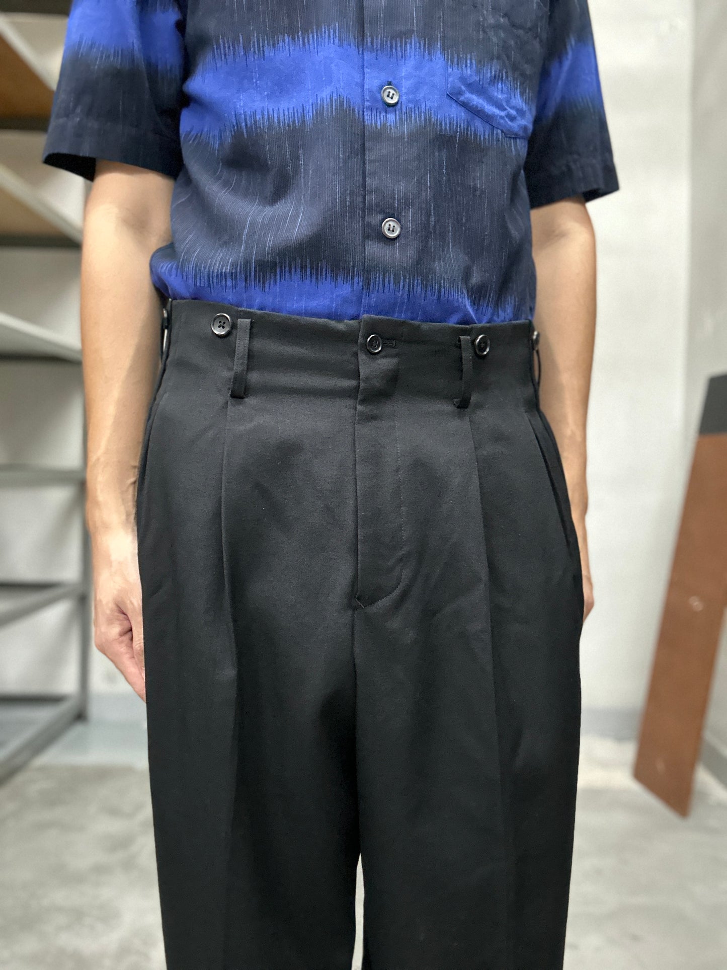 Yohji Yamamoto SS15 Costume d'homme High-waisted trousers - Size 3