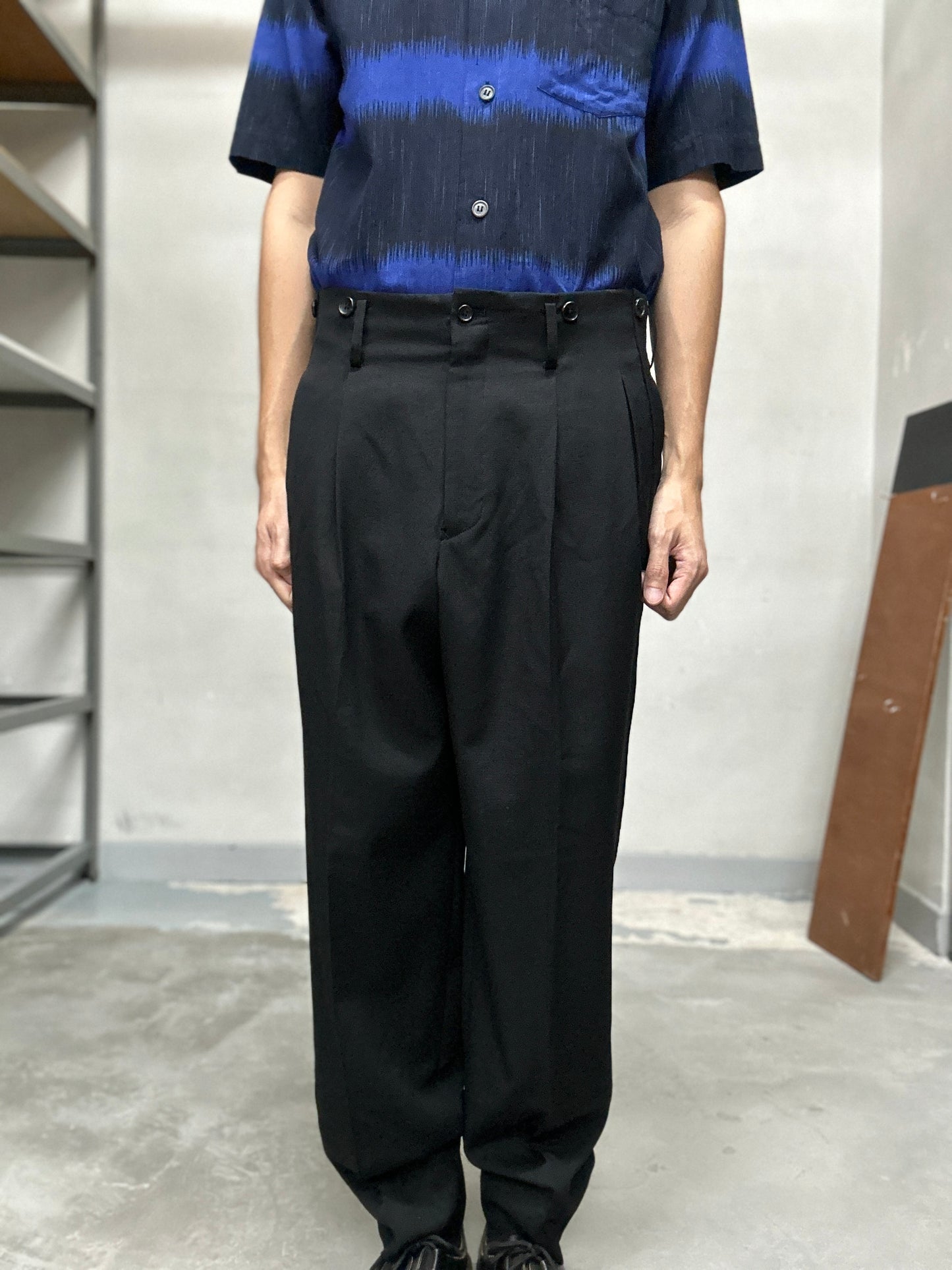 Yohji Yamamoto SS15 Costume d'homme High-waisted trousers - Size 3