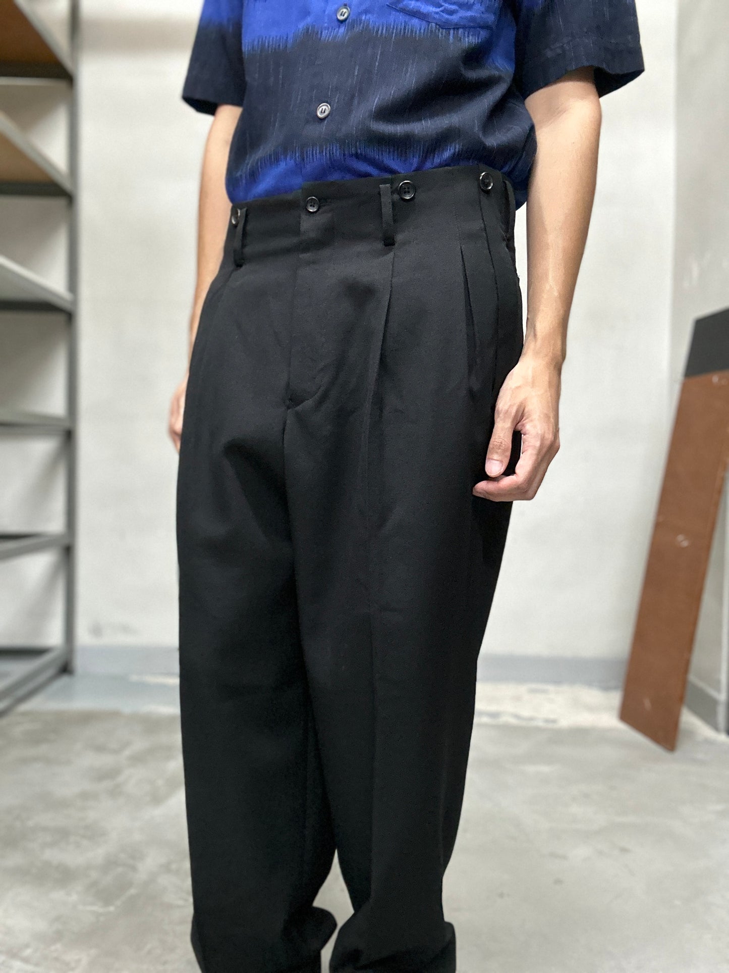 Yohji Yamamoto SS15 Costume d'homme High-waisted trousers - Size 3