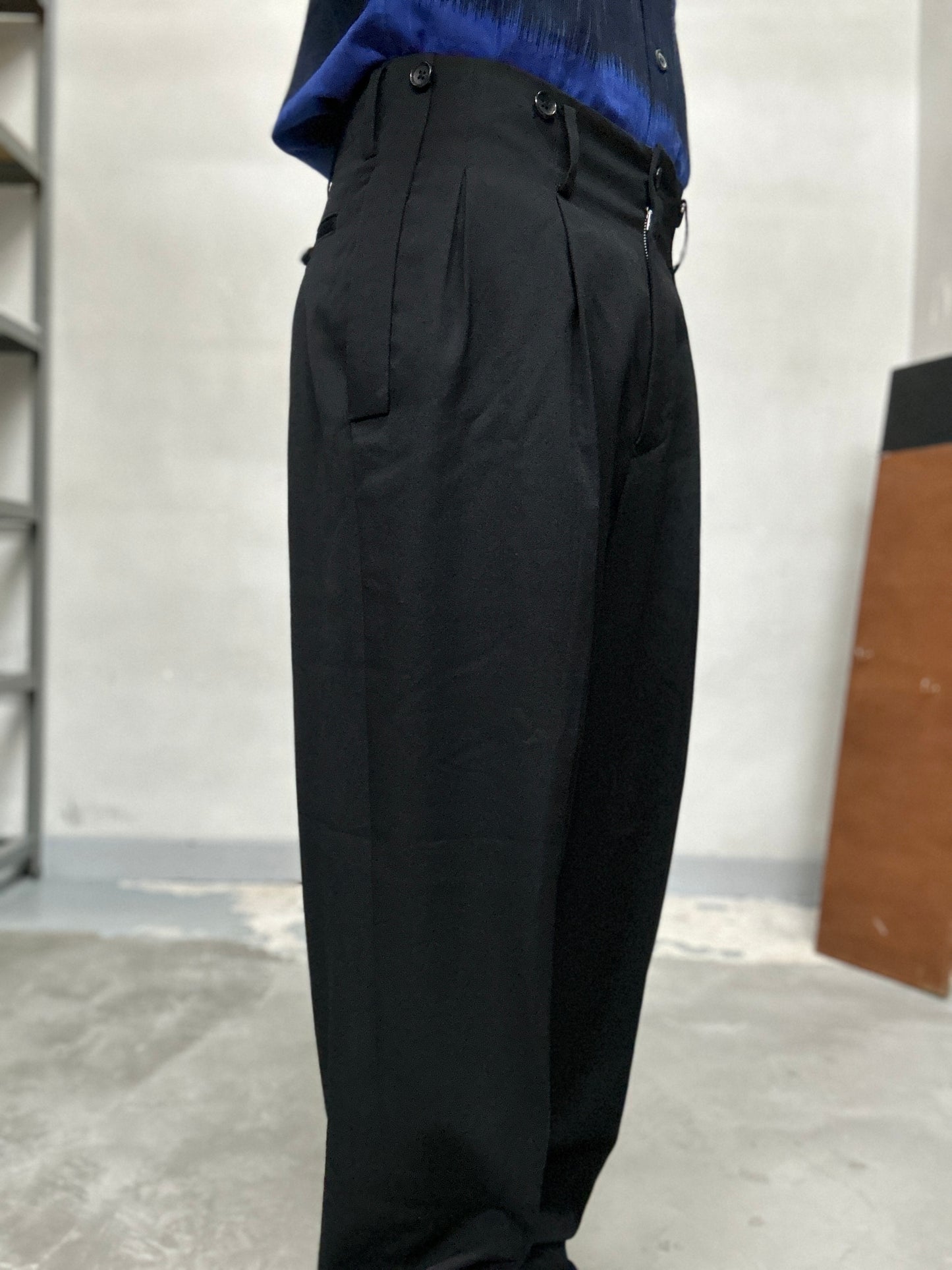 Yohji Yamamoto SS15 Costume d'homme High-waisted trousers - Size 3