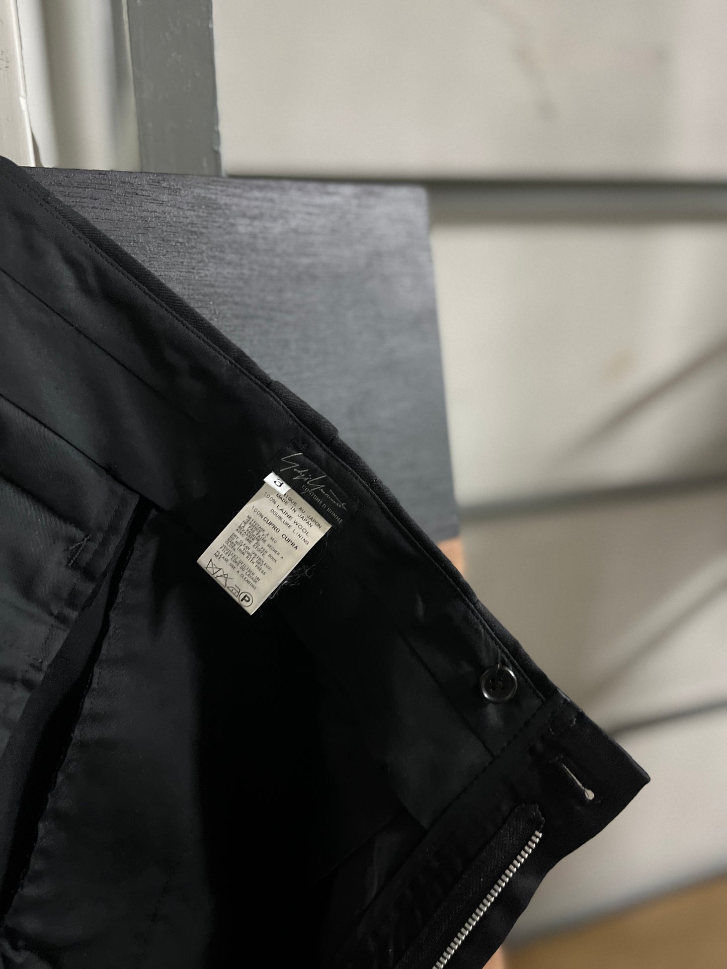 Yohji Yamamoto SS15 Costume d'homme High-waisted trousers - Size 3