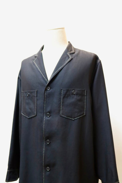 [Unknown Archive] Y’s for men AW1997 Top Stitching Open Collar Shirt- Size L