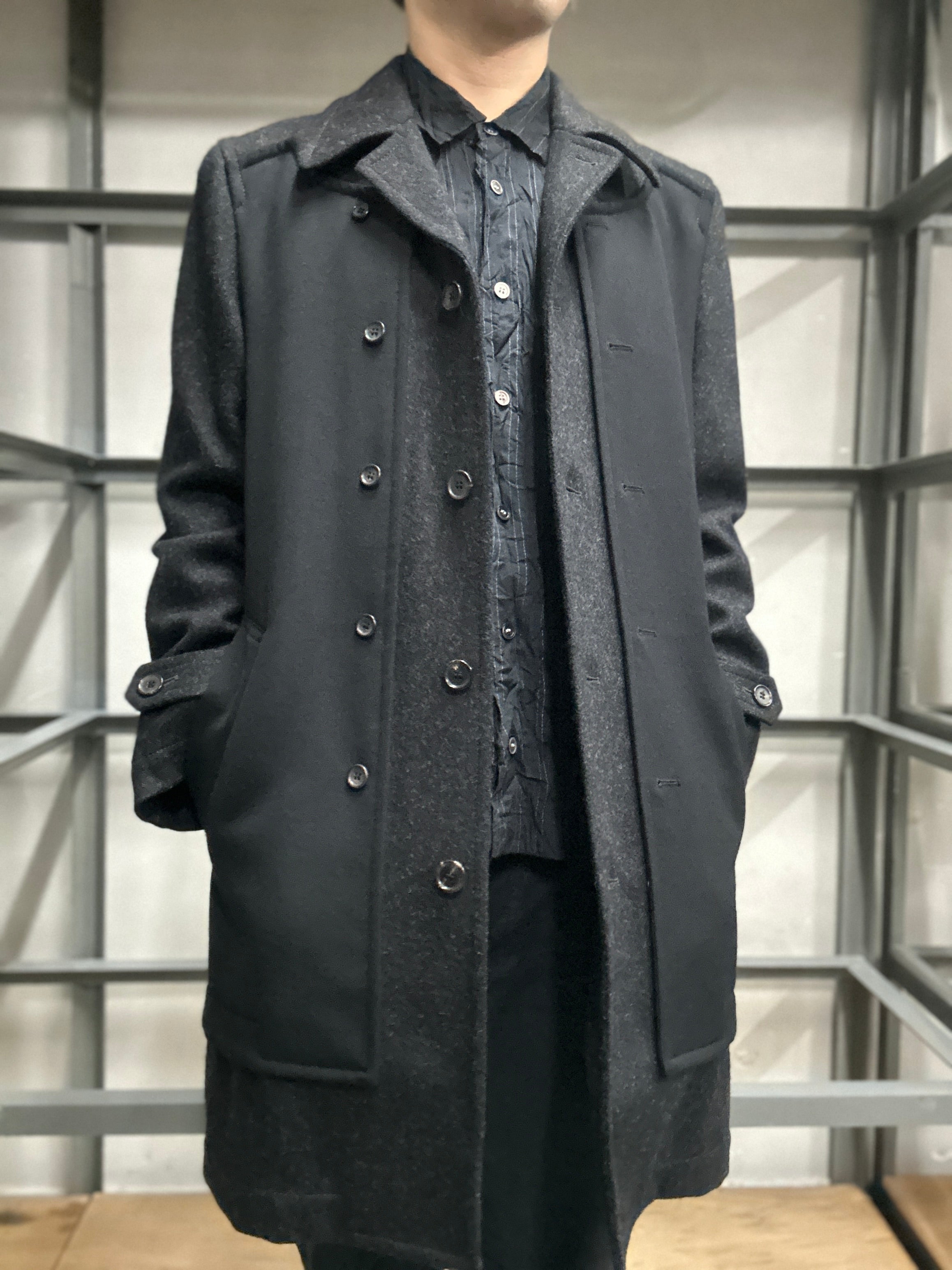 Comme des garcons shirt wool coat hotsell