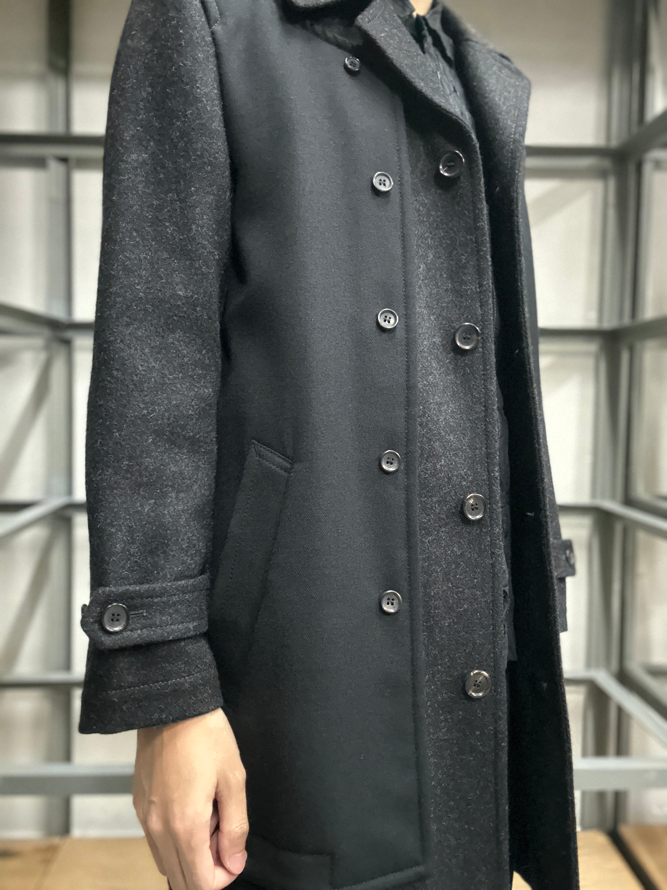 Comme des garcons shirt wool coat hotsell