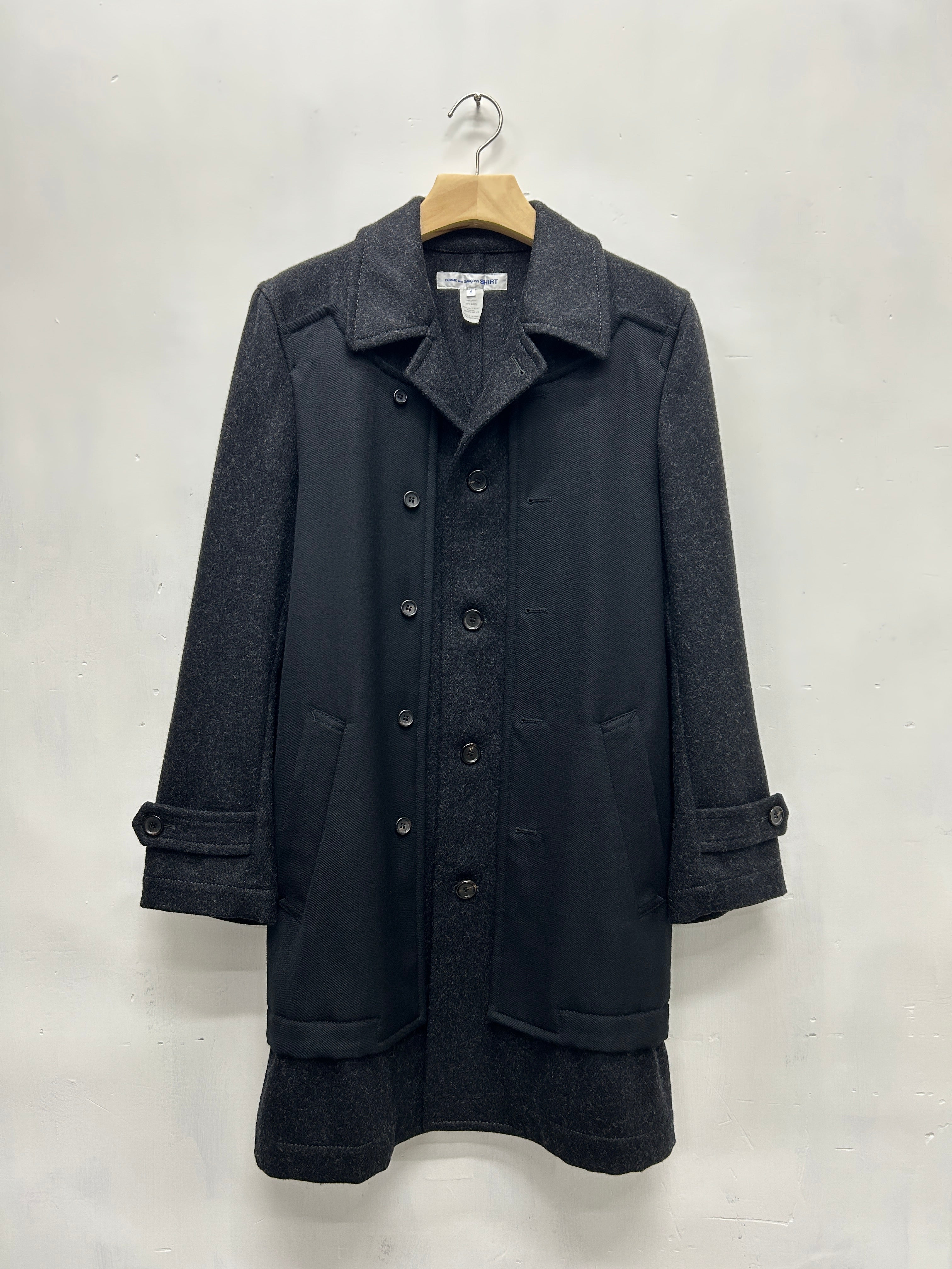 Comme des Garcons SHIRT AW2018 Layered Wool Coat-Size M – ALARMS