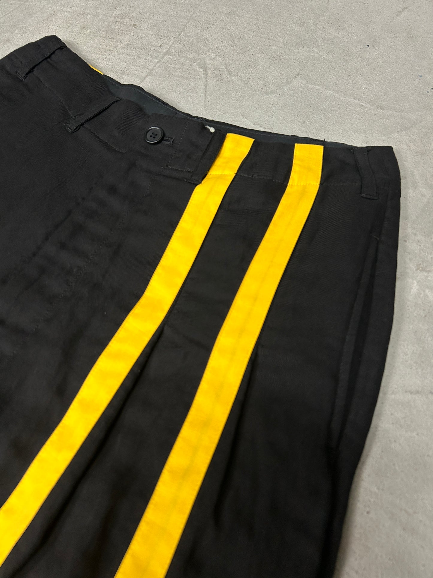 Yohji Yamamoto Pour Homme SS16 Yellow stripes wide-leg trouser- Size 2