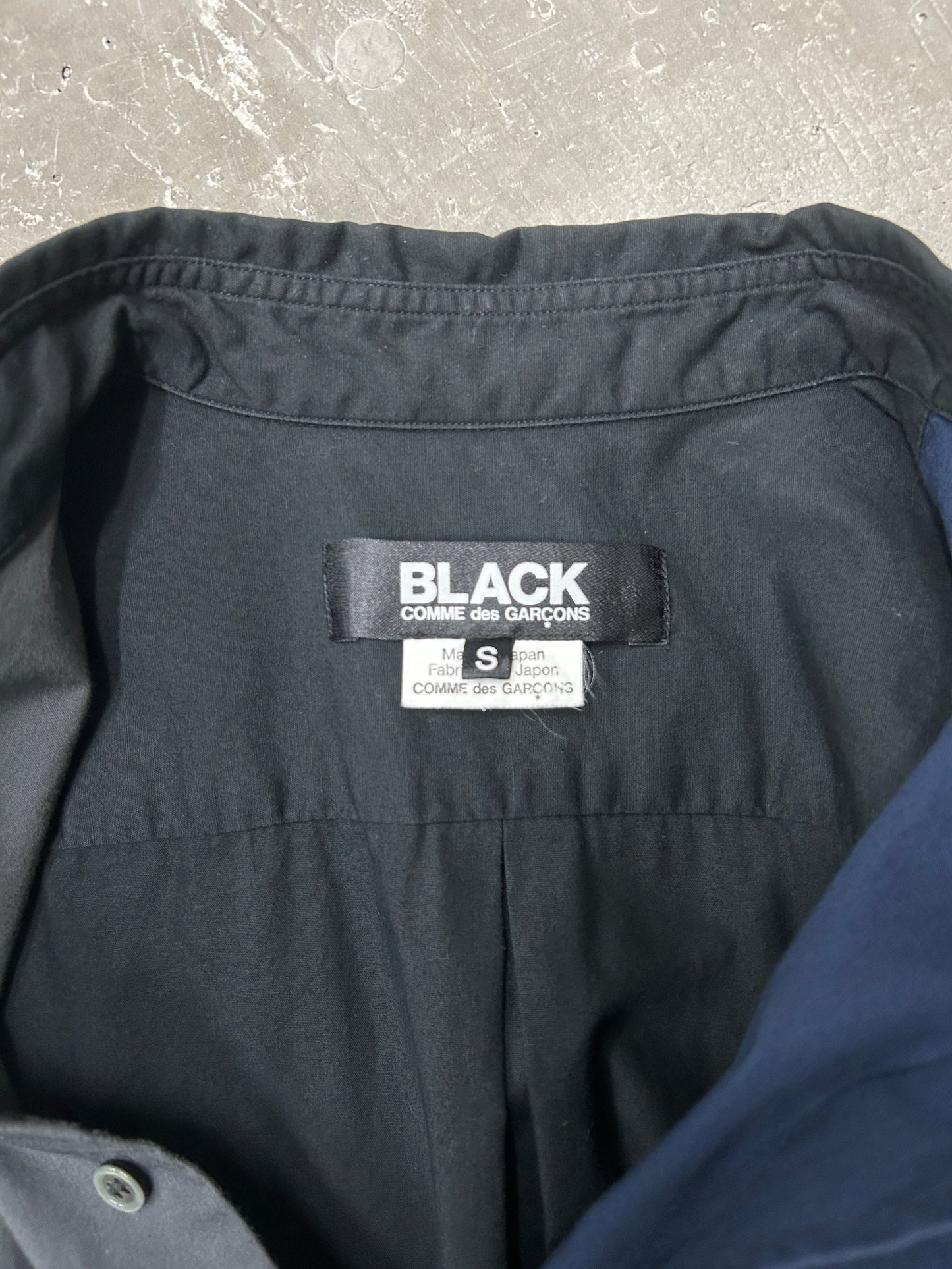 Black Comme des Garcons AW2012 Colour Block Long Sleeve Shirt-Size S