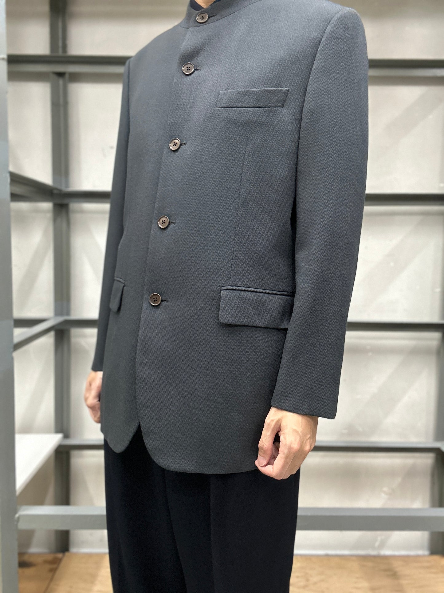 Issey Miyake 90's IM Men Product Stand Collar Jacket-Size 50