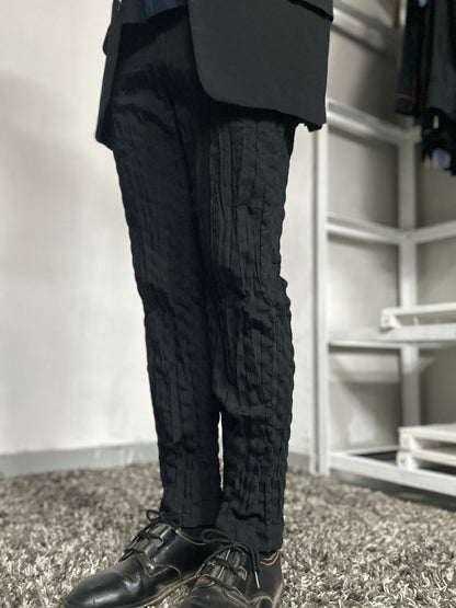 Issey Miyake Men SS18 Straight leg pleated trousers- Size 2