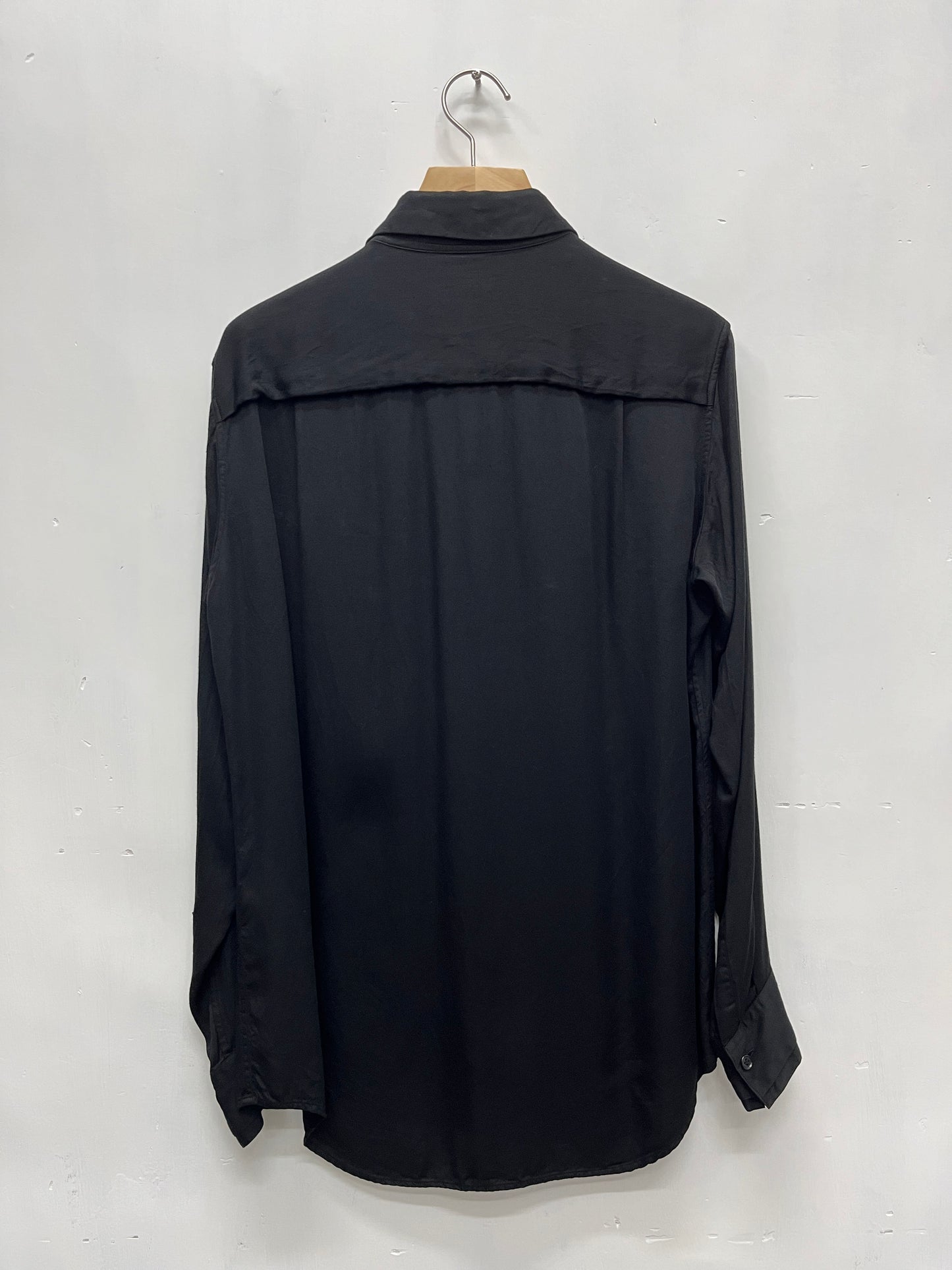 Y's 2000s Long Sleeve Pleated Shirt-Size 2