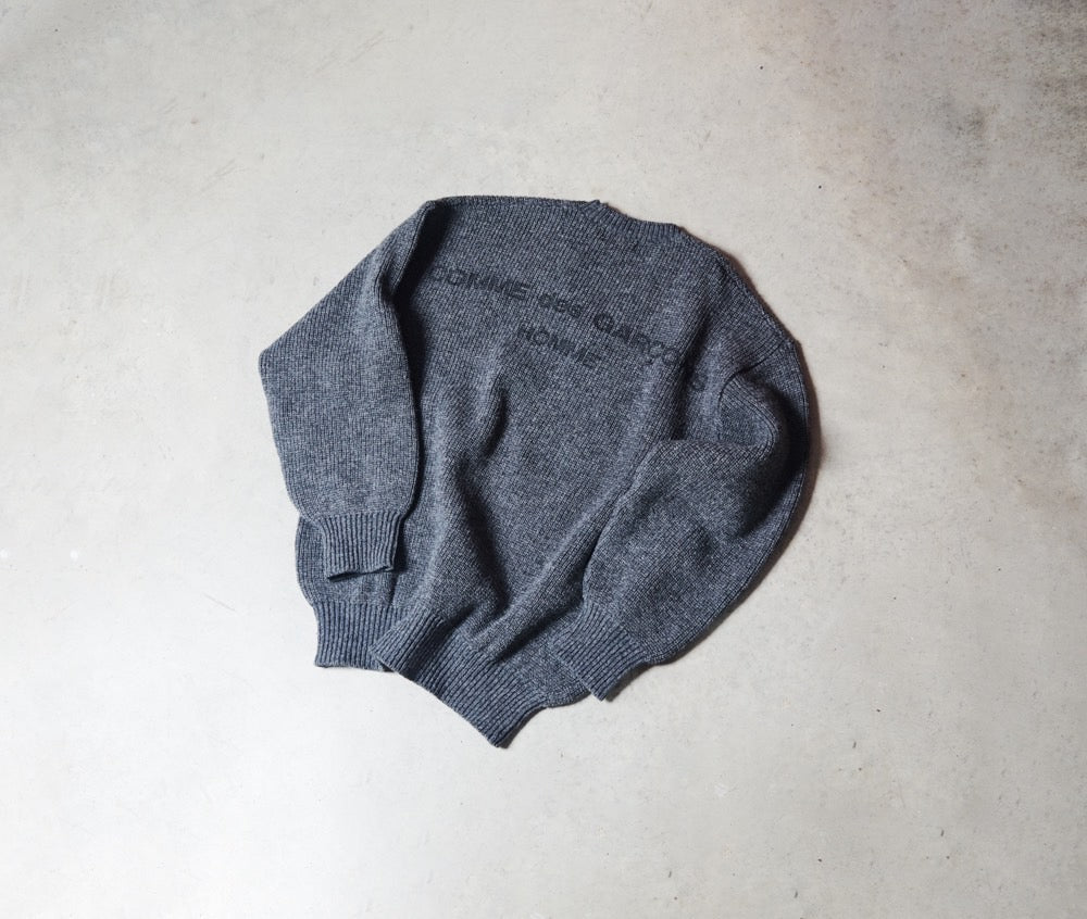 [Unknown Archive] Comme des Garcons Homme 80’s Logo Knit Sweater- Free Size Accepting Offer
