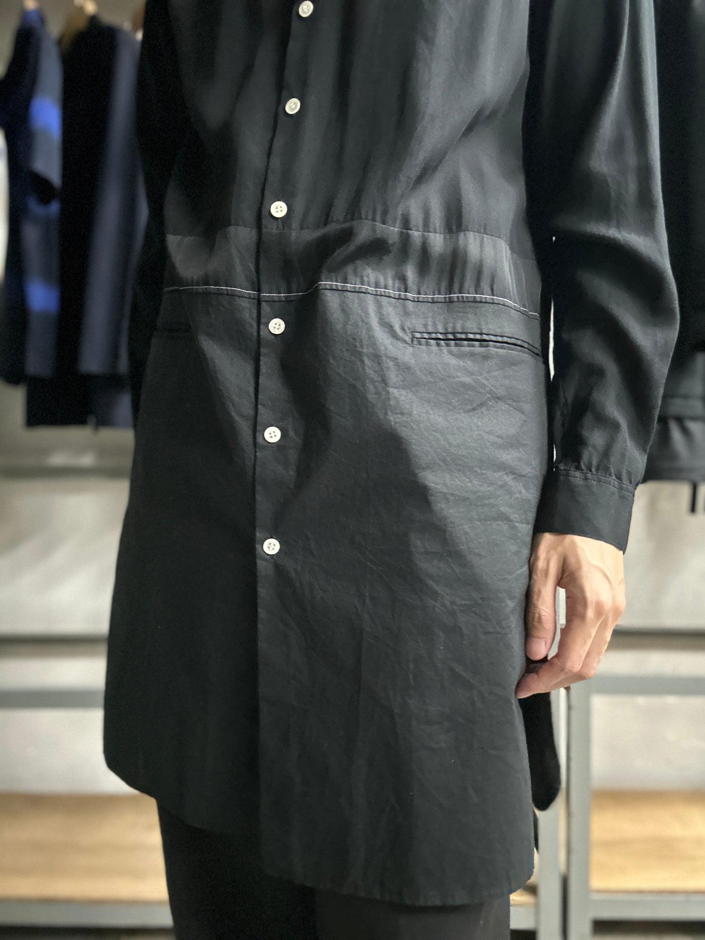 JohnUndercover SS2017 Panelled Long Shirt-Size 2