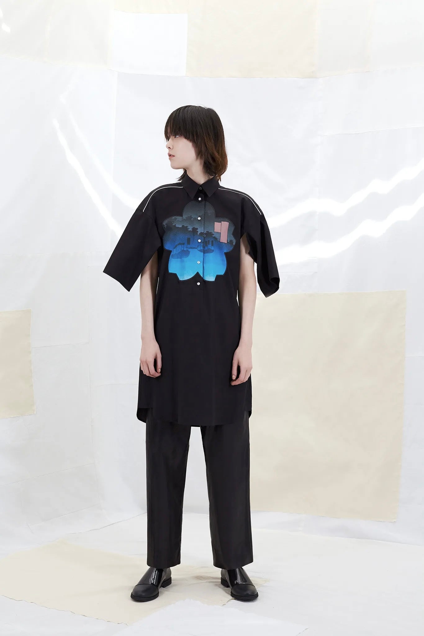 MM6 Resort 2015 Ukiyo-e print Shirt Dress- Size 40